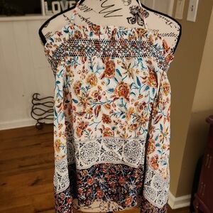 3/$20  Floral Off-Shoulder Top